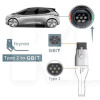 Переходник 7.4 кВт 32А 1-фаза Type 2 (станция) - GB/T AC (китайское авто) c фиксатором FEYREE (P-T2GBT-Feyree)
