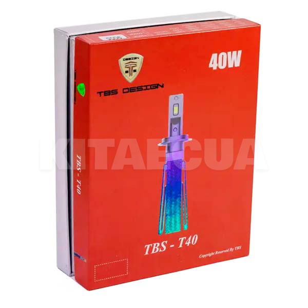 LED лампа для авто T40 H7 40W 6000K (комлпект) TBS Design (00-00017238) - 2