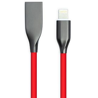 Кабель USB Lightning 2.4А 1м червоний PowerPlant
