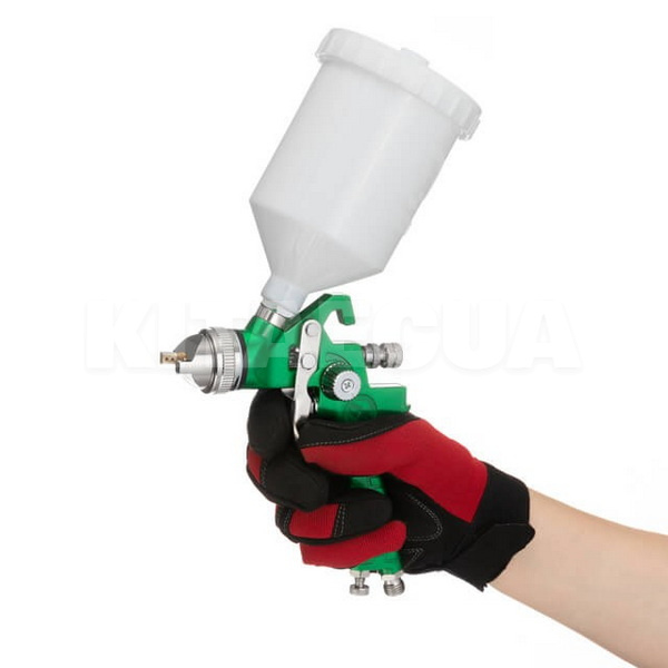 Пневматичний краскопульт HVLP 2мм 3 бар бачок 600мл Intertool (PT-0120-INTERTOOL) - 6