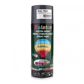Краска универсальная глянцевая 400мл темно-серая BALATON