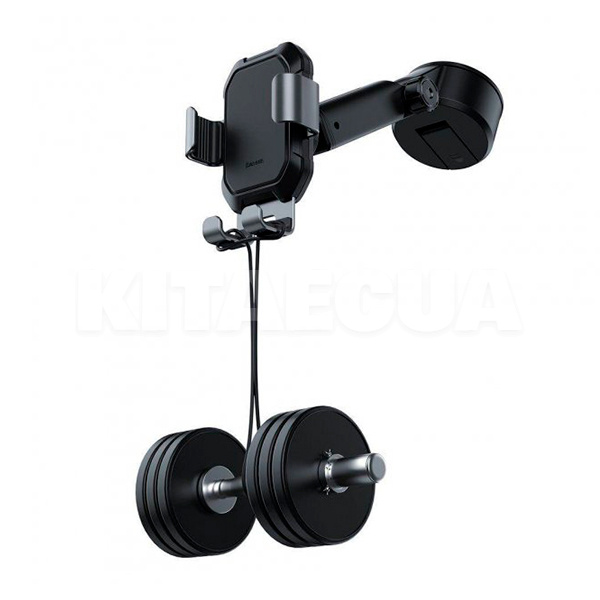 Автомобильный держатель на торпедо/стекло с зажимом black BASEUS (SUYL-TK01) - 5