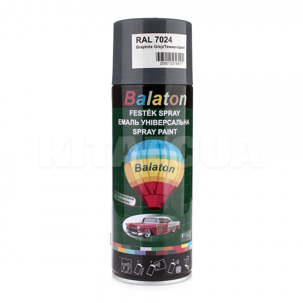 Краска универсальная глянцевая 400мл темно-серая BALATON (RAL7024-Balaton)