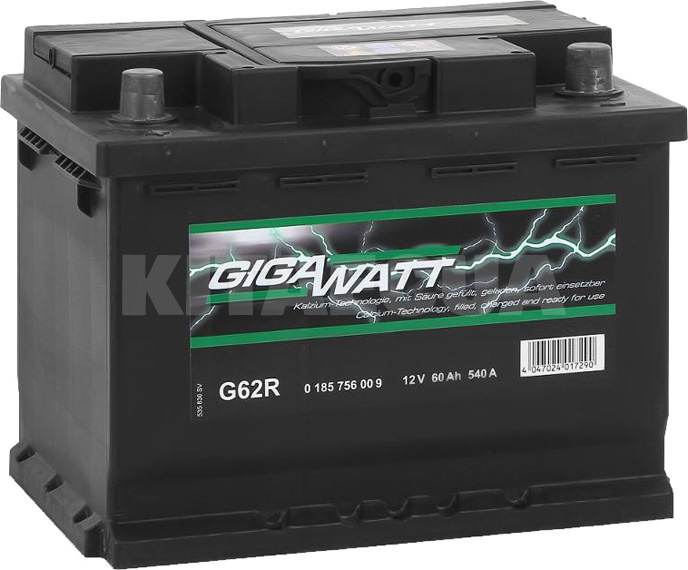 Акумулятор автомобільний 60Ач 540А "+" зліва GIGAWATT (GW 0185756009)