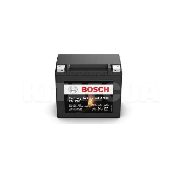 Мото аккумулятор FA 126 18Ач 310А "+" слева BOSCH (0986FA1260)