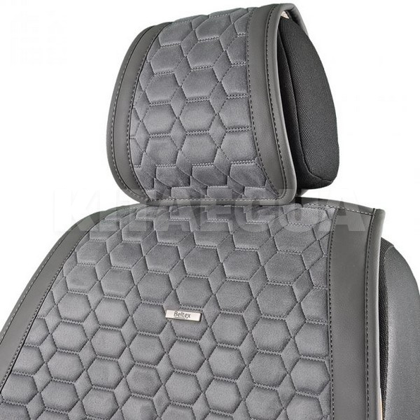 Накидки на сиденья серые с подголовником Monte Carlo BELTEX (BX81200) - 3