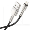 Кабель USB Lightning 2.4A Cafule Metal Lightning 1м чорний BASEUS (CALJK-A01)