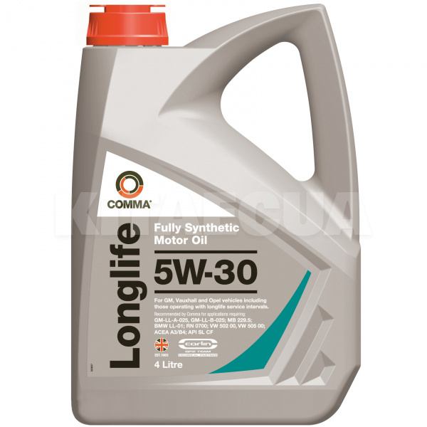Масло моторное синтетическое 5л 5W-30 LONG LIFE COMMA (A9EF6A)
