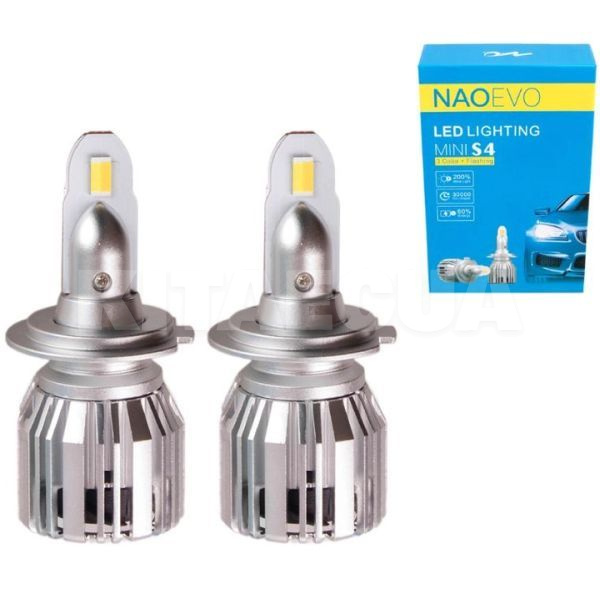 LED лампа для авто S4 H7 60W 6500K (комплект) NAOEVO (S4-H7)