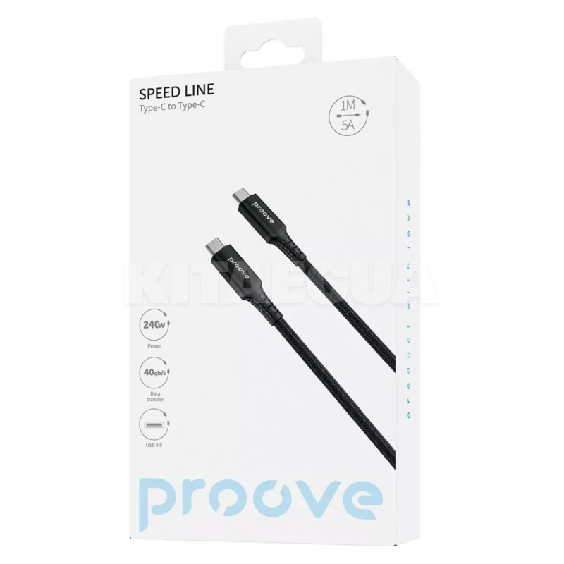 Кабель Type-C Type-C 240W 1м Speed Line черный PROOVE (557700001) - 3