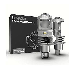 Мини LED линзы в фары H4 50W 6000K 