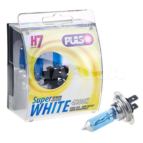 Галогенная лампа H7 70W 24V super white комплект PULSO (LP-72471)