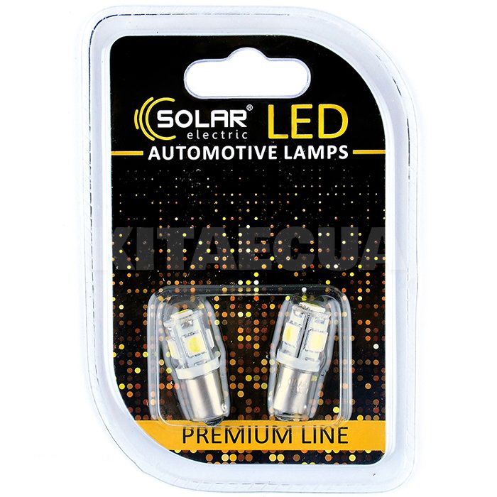 LED лампа для авто Premium Line BA9s 12V 6500K (комплект) Solar (SL1331)