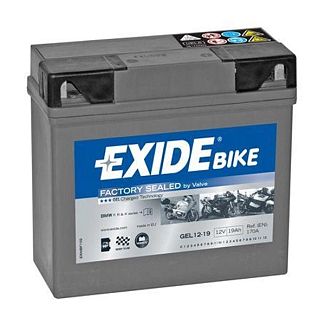 Мото аккуумлятор 19Ач 170А "+" справа EXIDE