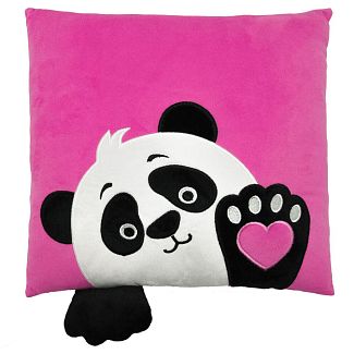 Подушка в машину декоративная "Панда LOVE" розовая Tigres