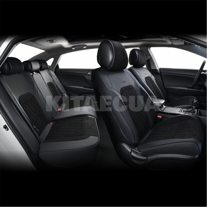 Чехлы на сиденья черные с подголовником 3D Malibu BELTEX (BX89100) - 2
