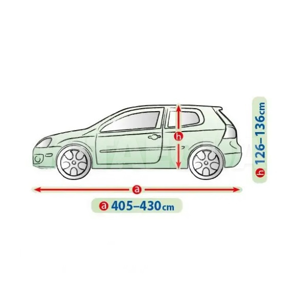 Тент на авто Mobile Garag L1 430х148х136 см хэтчбек Kegel-Blazusiak (5-4103-248-3020) - 2