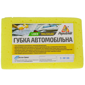 Мочалка автомобильная 19 х 12 х 6 см Lider POPUTCHIK