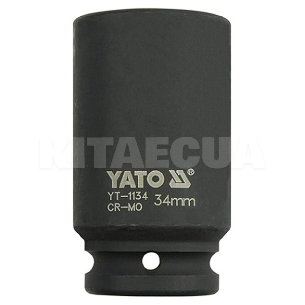 Головка торцева ударна 6-гранна подовжена 34 мм 3/4" 90 мм YATO (YT-1134)