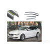 Дефлекторы окон (ветровики) молдинг из нержавеющей стали 3D на BMW 3 (2012-2019) 4 шт. FLY (BBMW31523-W/S)