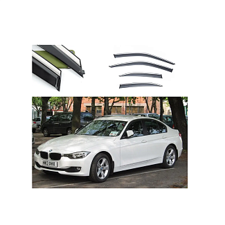 Дефлекторы окон (ветровики) молдинг из нержавеющей стали 3D на BMW 3 (2012-2019) 4 шт. FLY
