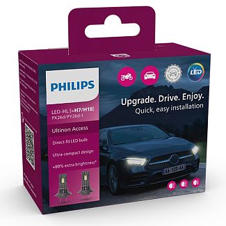 LED лампа для авто Ultinon Access +80% H7/H18 16W 6000K (комплект) PHILIPS