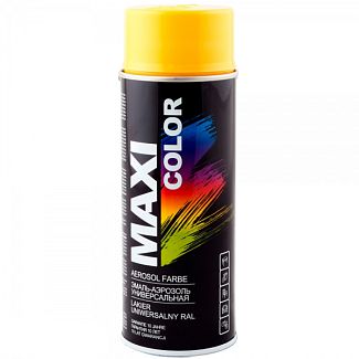 Краска-эмаль цинково-желтая 400мл универсальная декоративная MAXI COLOR