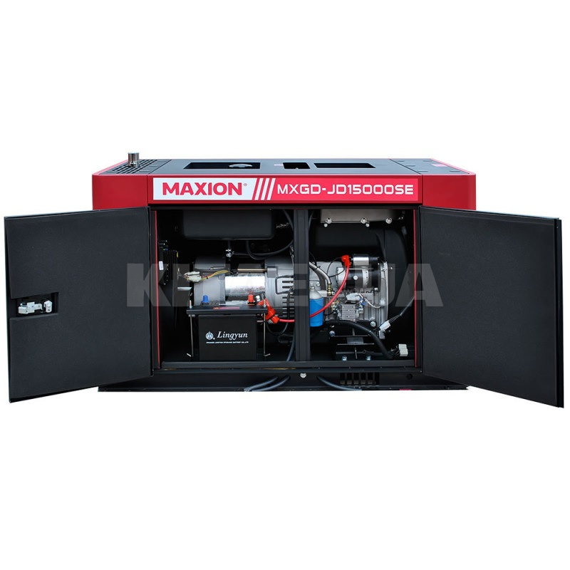 Генератор дизельний 10.5кВт безшумний ручний і електро запуск MAXION (MXGG-JD15000SE) - 5