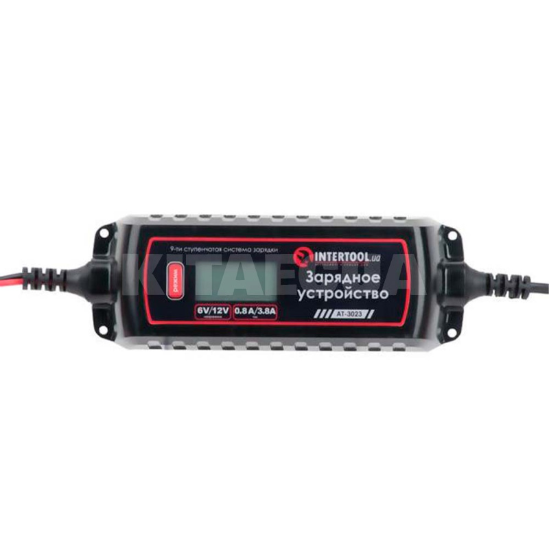 зарядний пристрій для акумулятора 6В/12 В 0.8/3.8А імпульсне Intertool (AT-3023)