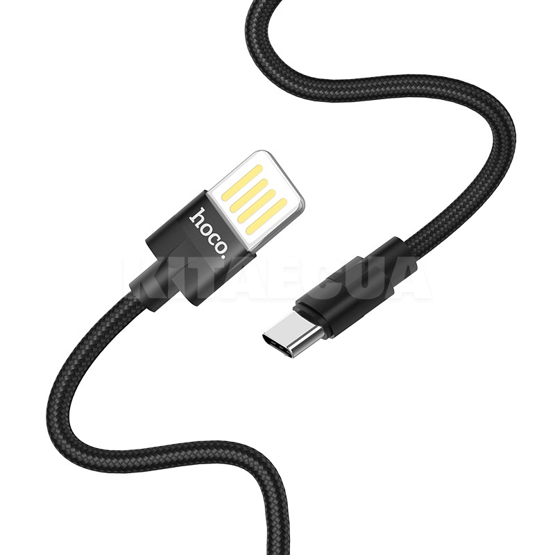 Кабель USB Type-C 2.4A U55 1.2м чорний HOCO (6957531096221)