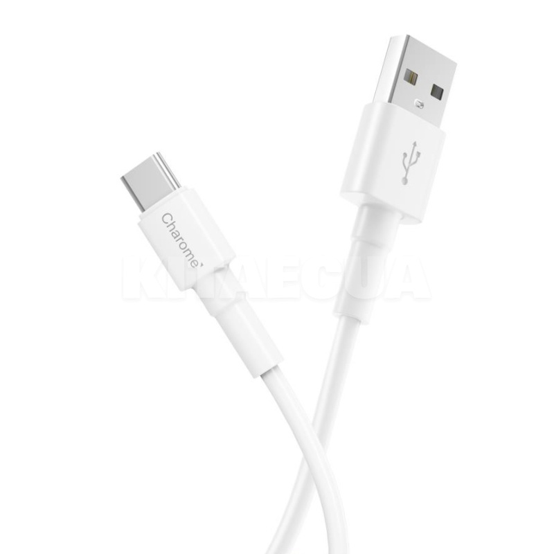 Кабель USB Type-C 3A C21-02 1м білий CHAROME (6974324910519)