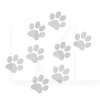 3D-наклейка "Відбиток котячої лапи" біла (8шт.) (Cat-Paw-White-8Pcs)