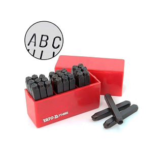 Набір клейм літери 6 мм 27 шт YATO