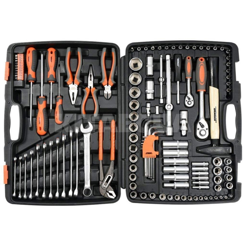 Набор инструментов 1/2" 1/4" 122 предмета STHOR (STH 58690)
