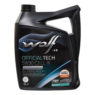 Масло моторне синтетичне 5л 5W-30 Officialtech C3 LL III WOLF