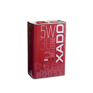 Масло моторное синтетическое 4л 5W-30 C3 Pro Red Boost XADO