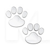 3D-наклейка "Отпечаток лапы" серебристая 2 шт. (Set-3D-Foot-Prints-Silver)