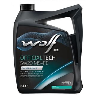 Масло моторное синтетическое 5л 5W-20 Officialtech MS-FE WOLF