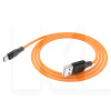 Кабель USB Type-C 3A X21 Plus 1м чорний/оранжевий HOCO (6931474711953)