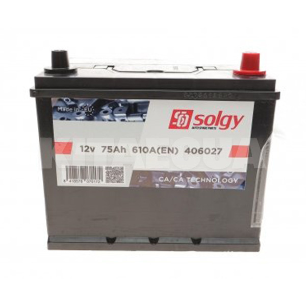 Аккумулятор автомобильный 75Ач 610А "+" справа Solgy (406027)