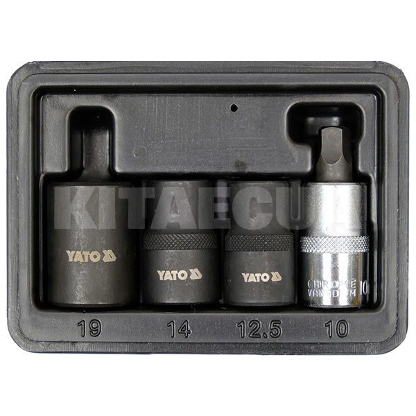 Набір 5-гранних головок CrV 1/2" 4шт. YATO (YT-06806) - 4