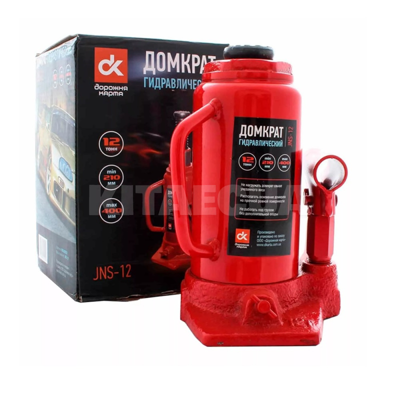 Домкрат гидравлический бутылочный до 12т (210-400мм) Дорожня карта (JNS-12) - 4
