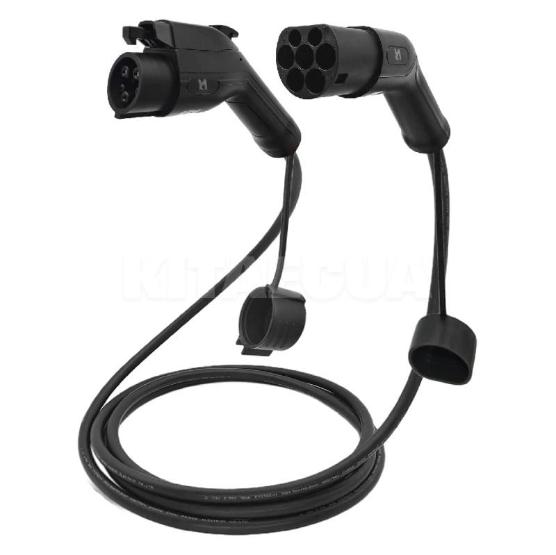 Зарядный кабель для электромобиля 7.4 кВт 32А 1-фаза 5м Type 2 (станция) - Type 1 (американское авто Octa Energy (K101)