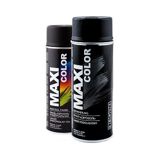 Набор грунт 400мл черный и эмаль 400мл черная глянцевая MAXI COLOR