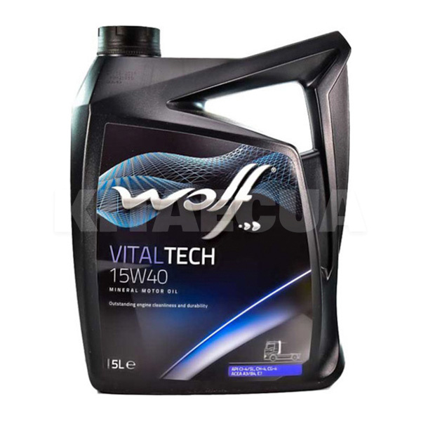 Масло моторное минеральное 5л 15W-40 Vitaltech WOLF (8301117)