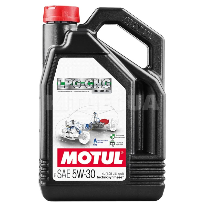 Моторное масло синтетическое 4л 5W-30 LPG-CNG MOTUL (110665)
