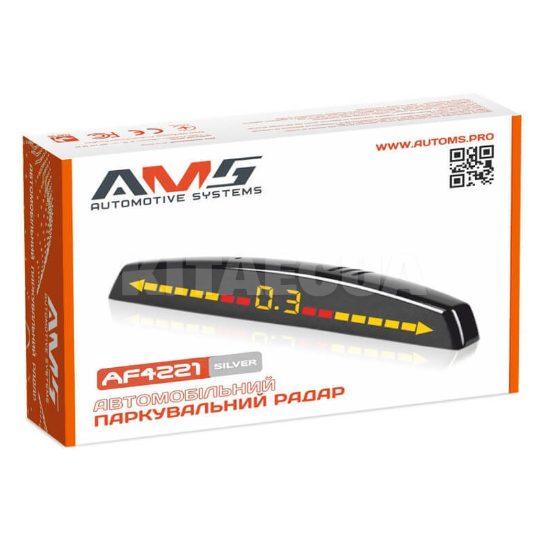 Парктронік AF4221 сріблястий на 4 датчики 22 мм AMS (66086)