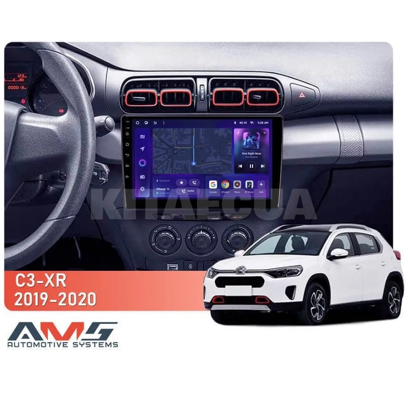 Штатна магнітола MOSS M3 4+32 ГБ 10" Citroen C3-XR 2019-2020 (F1) AMS (50785) - 2
