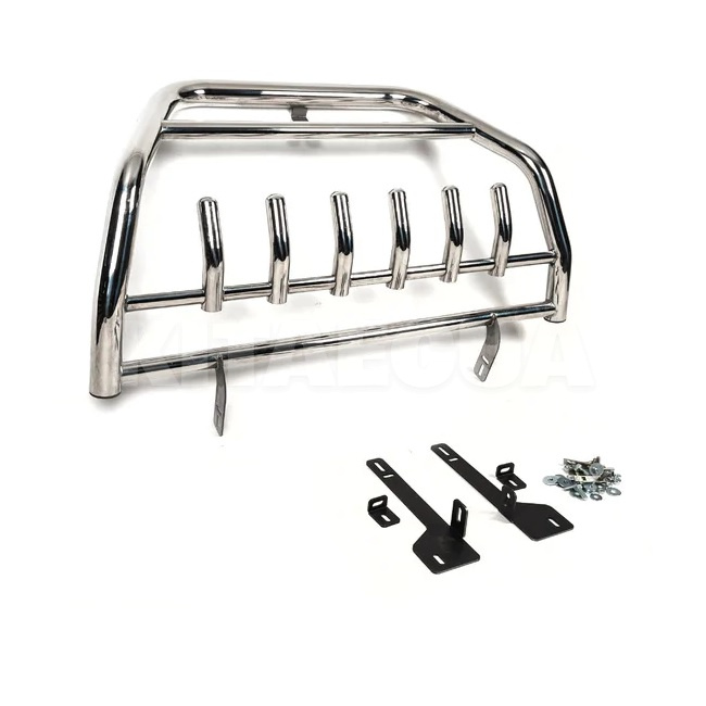 Кенгурятник WT003 Special Volkswagen Touareg 2002-2010 нержавеющая сталь CAN (dug6759338) - 2