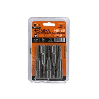 Насадка магнитная для саморезов М8х65 мм 1/4" (5 шт.) LEVTOOLS